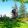 In the Breeze 1098 Next Generation 8-Panel Hot Air Balloon, Jumbo, 24", Rainbow Stripe/Black view 2