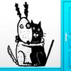 Wall Sticker Vinyl Decal Funny Dog and Cat Scary Kids Creepy Cool Decor (z2487) view 1
