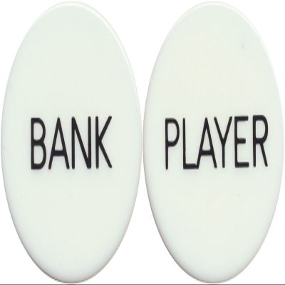 2 Baccarat Bank and Player Button Set Casino Games