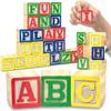 Skoolzy 30 PCS Baby Blocks - Small Wooden ABC Blocks for Toddlers 2-5 - Alphabet Learning & Building Toys view 1