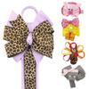 Allydrew Duck, Turkey, Elephant, Pig Ribbon Sculpture Hair Clips with Leopard Hair Bows & Hair Clips Organizer, Purple view 1