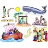 Jonah and the Whale Toggle Size Felt Figures for Flannel Board Bible Stories-precut view 1
