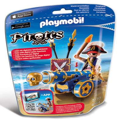 Playmobil Blue Interactive Cannon with Pirate Building Kit