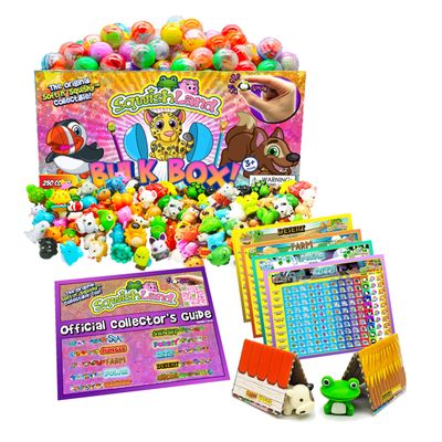 Sqwishland Bulk Box Series 6 Mini Capsule Squishy Fidget Toys for Party Favors, Pencil Eraser Toppers, Treasure Box for Birthday Party & Celebration, Birthday Gifts for Students, 250 Capsules