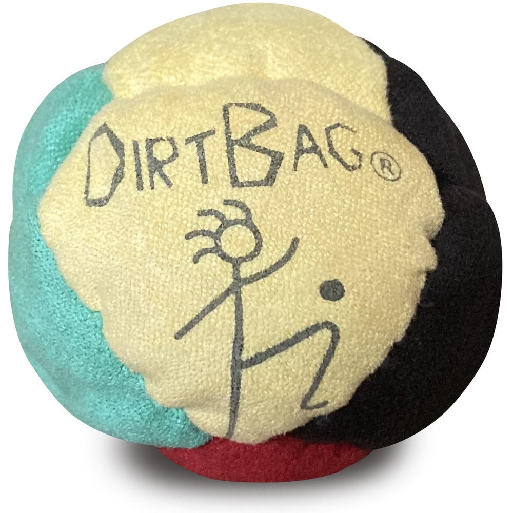 DIRTBAG Classic Footbag, Handmade, Pro-Grade Durability, Premium Quality, Original Design, Red/Yellow/Black/Green