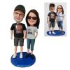 7" Custom Wedding Couple Bobblehead,Personalized Cake Topper,Customized Groom - Handcrafted Custom Figurine from Your Photo - Unique Wedding Gift for Weddings, Anniversaries, Birthdays,Couples view 2
