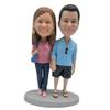 7" Custom Wedding Couple Bobblehead,Personalized Cake Topper,Customized Groom - Handcrafted Custom Figurine from Your Photo - Unique Wedding Gift for Weddings, Anniversaries, Birthdays,Couples view 4