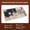 Alex Cramer Golden Gate Dice Shaker Cup Set - 5 White Dice, Drawstring Pouch & Book of Dice Games (Liars Dice) Included - Leather Dice Cup - Quiet Shaking. view 4