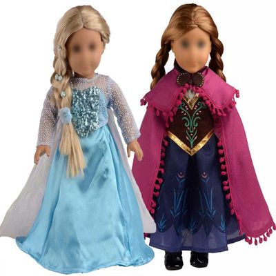 Sweet Dolly Doll Clothes Princess Dress Queen Costumes for 18 Inch Doll