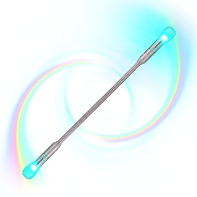 Flowtoys Lumina Twirl Baton v2 LED Light Up Twirling Baton - Silver (28 inches)