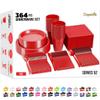 Exquisite 350 Pcs Red Plates and Napkins Party Supplies Plate Sets view 1