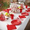 Exquisite 350 Pcs Red Plates and Napkins Party Supplies Plate Sets view 4