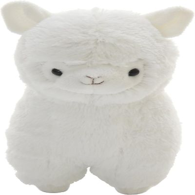 35cm Cute Hat Series Alpaca Plush Toy Soft Stuffed Animal Doll (White + Blue Hat)
