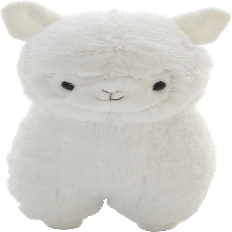 35cm Cute Hat Series Alpaca Plush Toy Soft Stuffed Animal Doll (White + Blue Hat)