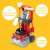 Casdon Henry & Hetty Toys - Henry Deluxe Cleaning Trolley - Red Henry-Inspired Toy Playset with Working Hand Vacuum - Kids Cleaning Trolley Set with Accessories - for Children Aged 3+ view 3
