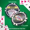 100 Piece Las Vegas Design Poker Chips in Clear Plastic Tray view 4