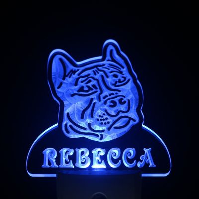 ADVPRO ws1078-tm Pit Bull Dog Personalized Night Light Name Day/Night Sensor LED Sign