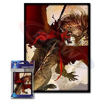 100 Crimson Rider Dragon Deck Protectors Max Protection Shuffle Tech Art Sleeves 2-Packs - Standard Magic The Gathering Size Red