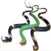 2 of These Asstorted Color Plastic 30 Inch Fake Rubber Snakes - Novelty Play Reptile Garden Snake view 1