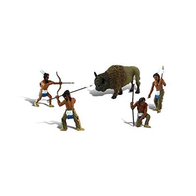 WOODLAND SCENICS NATIVE AMERICAN HUNT SCENE SETTERS (Set of 6)