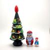 BuyRussianGifts Lot of 2 Sets Nesting Stacking Wooden Dolls Christmas Tree Santa Snowman 4.5 inch Tall Hand Painted Matryoshka Babushka Russian Ethnic Art/Each Set Contains 3 Dolls view 2