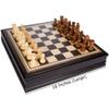 Kavi Inlaid Wood Chess Board Game with Weighted Wooden Pieces, Large 18 x 18 Inch Set view 2