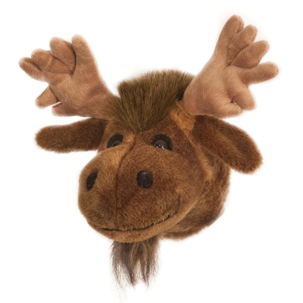 CARSTENS, INC. Woodland Nursery Dcor Plush Trophy Wall Mount Head, Moose, Small