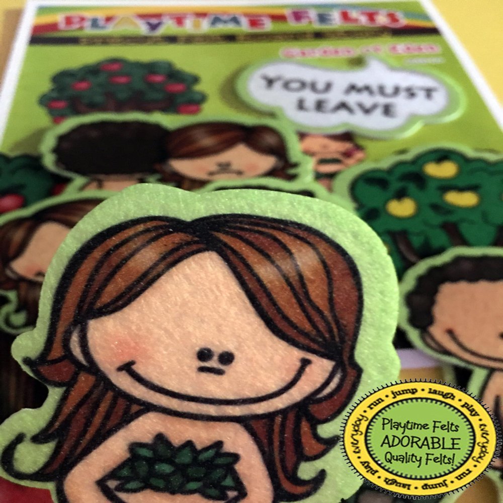 Garden of Eden Felt Story Set | 10 PRECUT & Ready to Play Colorful & DURABLE Felt Pieces for Toddlers, Preschool & Kindergarten | REUSABLE Felt Board Stories