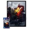 (100) Max Protection Death Grip Design Large Gaming Trading Card Protector Sleeves view 1