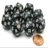 Koplow Games Set of 10 Twenty Sided 19mm D20 Opaque RPG Dice - Black with White Numbers Die view 1