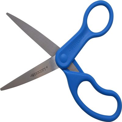 Westcott 8" Bent All Purpose Preferred Stainless Steel Scissors, Case of 120, Blue (41218)