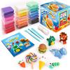 Sago Brothers Air Dry Clay 24 Colors, Kids Toys Modeling Clay Kit, No-Bake No Mess Magic Clay Crafts, Christmas Birthday Gifts for Kids Girls Boys view 1