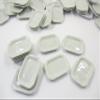 10 White Rectangle Octagonal Plate Dish 25x35 Dollhouse Miniature Ceramic 11955 view 1