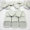 10 White Rectangle Octagonal Plate Dish 25x35 Dollhouse Miniature Ceramic 11955 view 2