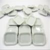 10 White Rectangle Octagonal Plate Dish 25x35 Dollhouse Miniature Ceramic 11955 view 3
