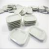 10 White Rectangle Octagonal Plate Dish 25x35 Dollhouse Miniature Ceramic 11955 view 4