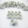 10 White Round Souffles Bowl Dolls House Miniature Ceramic Cup Cake 11962 view 1