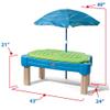 Step2 Cascading Cove Sand and Water Table, Kids Activity Sensory Playset, Comes with Umbrella, Summer Outdoor Toys, 7 Piece Toy Accessories, For Toddlers 1.5+ Years Old view 2