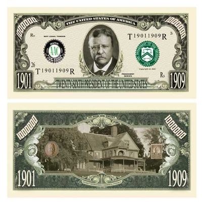 10 - Theodore Roosevelt Million Dollar Bill