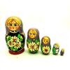 BuyRussianGifts Matryoshka Hand Painted Traditional Stacking Doll with Flowers Set of 5 Nesting Dolls Traditional 4 inch Tall view 2