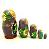 BuyRussianGifts Matryoshka Hand Painted Traditional Stacking Doll with Flowers Set of 5 Nesting Dolls Traditional 4 inch Tall view 3
