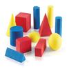 hand2mind Foam Geometric Solid Blocks, Assorted Colors, 3D Shapes (Set of 12) view 1