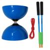 Flight Pro Diabolo Chinese Yoyo Skill Toy Triple Bearing Toy, with Carbon Fiber Sticks, Extra String & Net Bag - Medium Size 5 Blue view 1