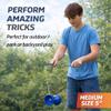 Flight Pro Diabolo Chinese Yoyo Skill Toy Triple Bearing Toy, with Carbon Fiber Sticks, Extra String & Net Bag - Medium Size 5 Blue view 3