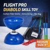 Flight Pro Diabolo Chinese Yoyo Skill Toy Triple Bearing Toy, with Carbon Fiber Sticks, Extra String & Net Bag - Medium Size 5 Blue view 4