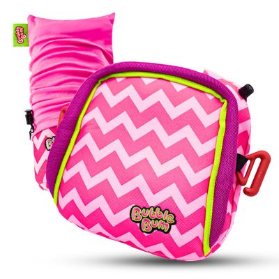 Bubblebum Booster Car Seat, Inflatable Booster Seat for Kids, Travel Carseat, Backless Portable Child Safety Seats for Car, Inflatable Seats for Cars 40-100 lbs, for 4 Year Old + Toddler, Kid - Pink