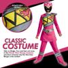 Pink Power Rangers Costume for Kids. Official Licensed Pink Ranger Dino Charge Classic Power Ranger Suit with Mask for Girls, Medium (7-8) view 3