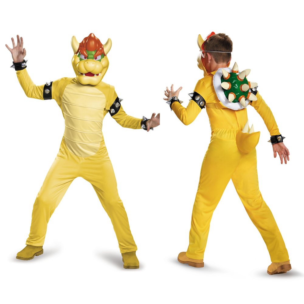Disguise Bowser Costume for Kids, Official Nintendo Super Mario Bros Bowser Outfit, Child Size Small (4-6)
