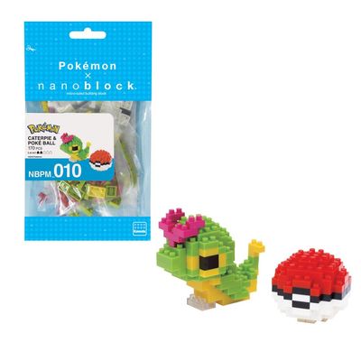 nanoblock - Pokmon - Caterpie & Poke Ball, Pokmon Series Building Kit