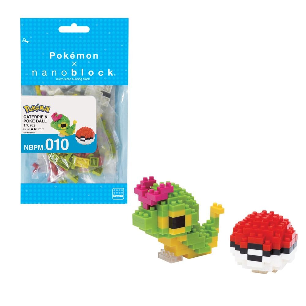 nanoblock - Pokmon - Caterpie & Poke Ball, Pokmon Series Building Kit